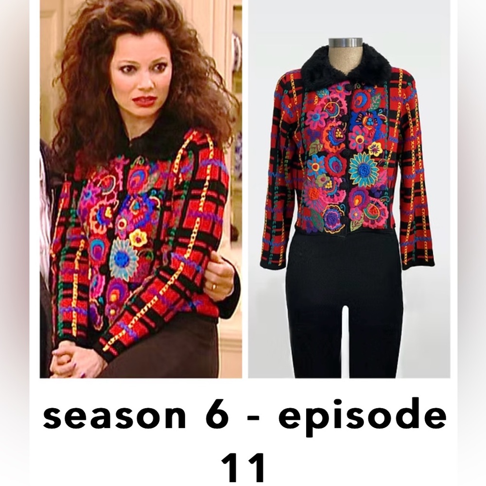 Michael Simon S M Embroidered sweater Fran Drescher The Nanny